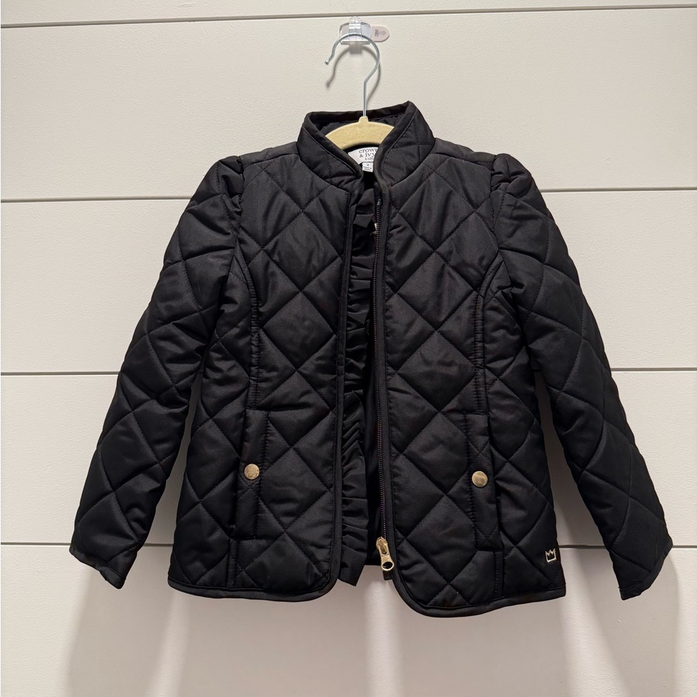 Crown & Ivy Black Quilted Kids Puffer Jacket